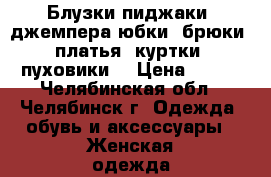 Блузки пиджаки, джемпера,юбки ,брюки, платья, куртки, пуховики, › Цена ­ 200 - Челябинская обл., Челябинск г. Одежда, обувь и аксессуары » Женская одежда и обувь   . Челябинская обл.,Челябинск г.